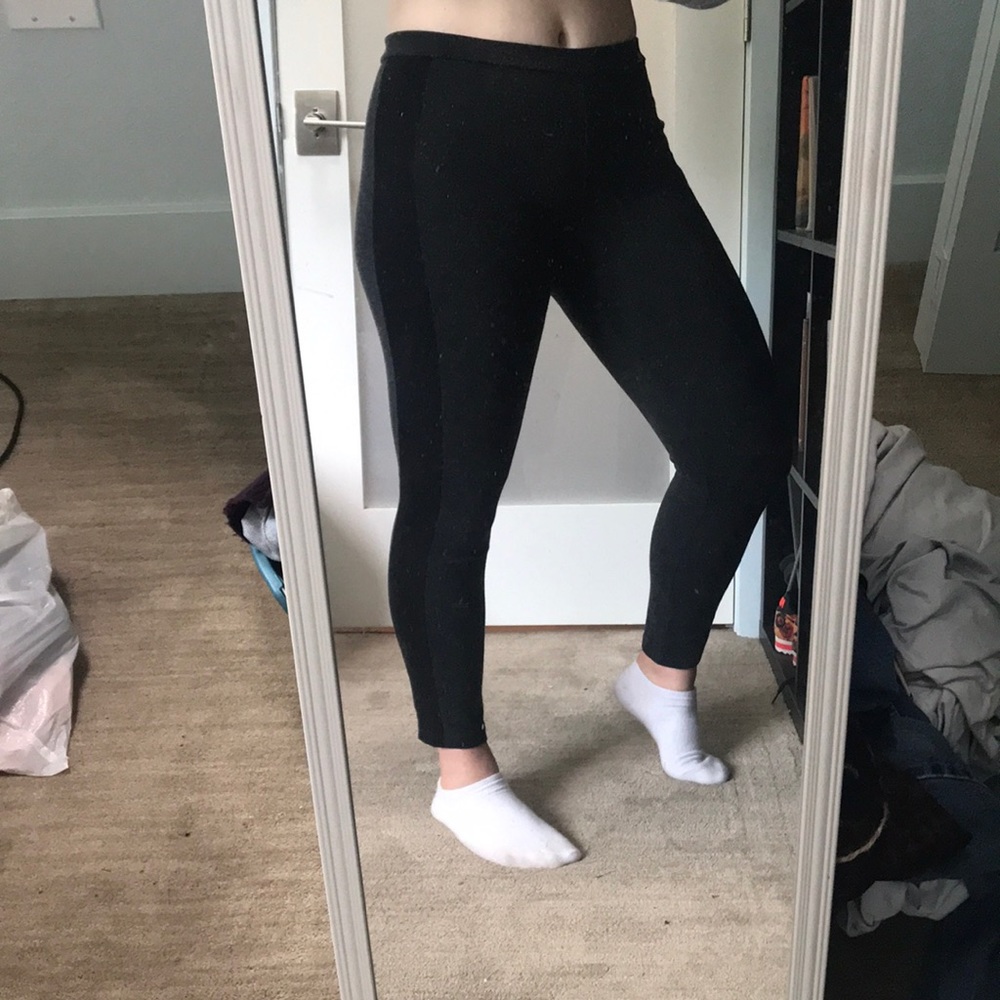 Narciso Rodríguez gray leggings with black stripes